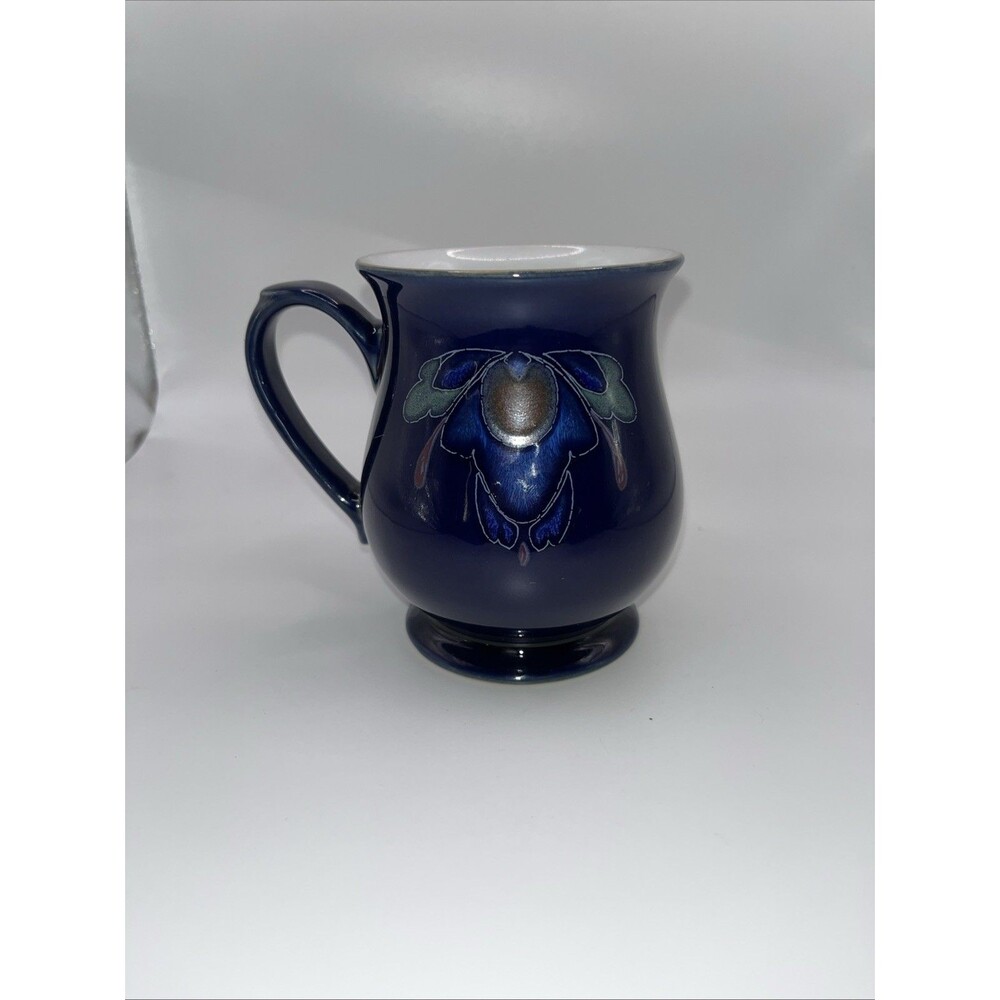 Denby Baroque Craftsman Coffee Mug Blue Stoneware Dinnerware Made in England